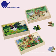 Kundenspezifische pädagogische Kinder hölzernes Dschungel-Tierpuzzlespiel